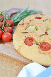 Fougasse mit Tomaten und Artischocken von den [Foodistas]