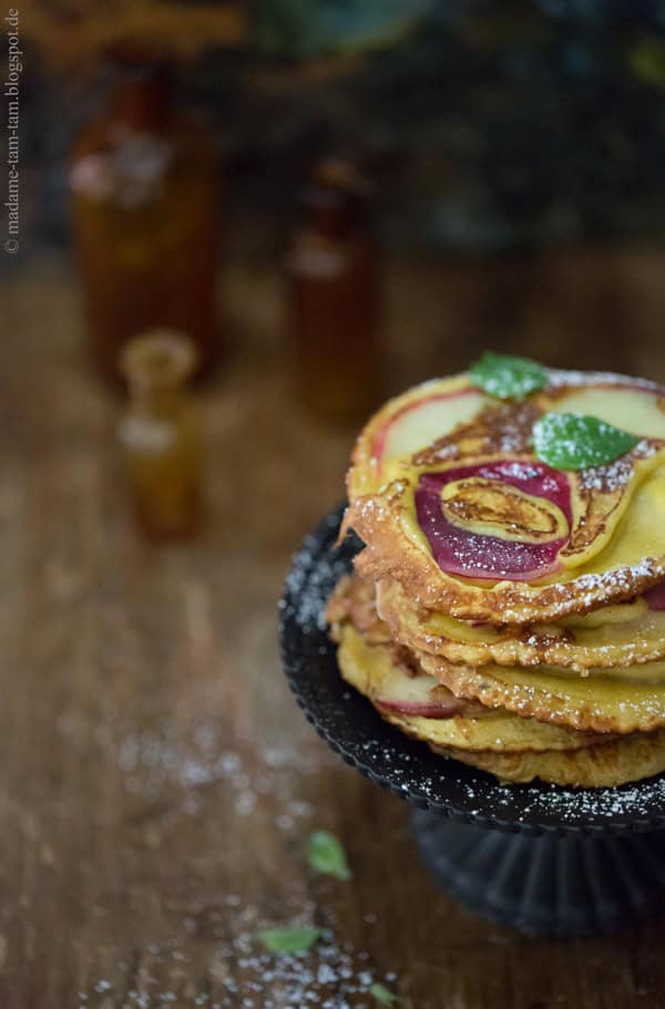 Bergpfirsich-Pfannkuchen
