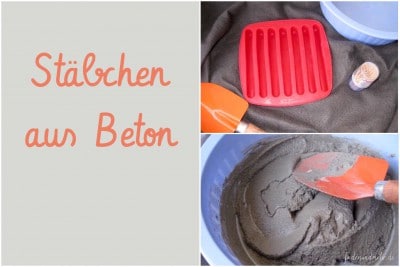 Beton: Stäbe für ein Kräuterbeet