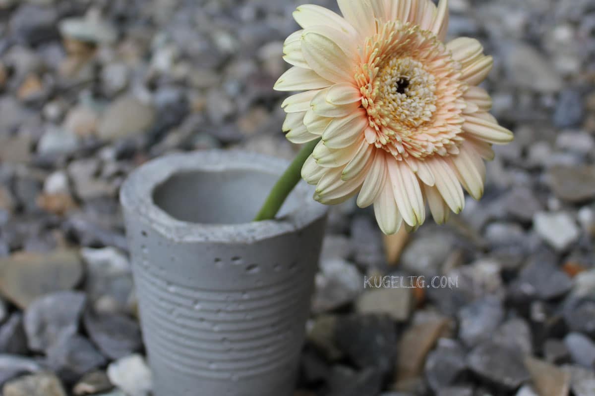 Die Outdoor-Beton-Vase