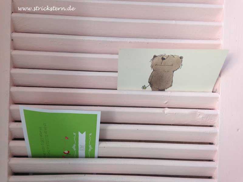 DIY: Fensterladen wird zum Kartenhalter