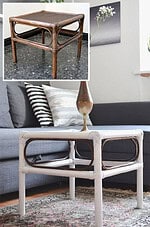 DIY: frisch lackierter Bambus Tisch