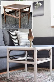 DIY: frisch lackierter Bambus Tisch