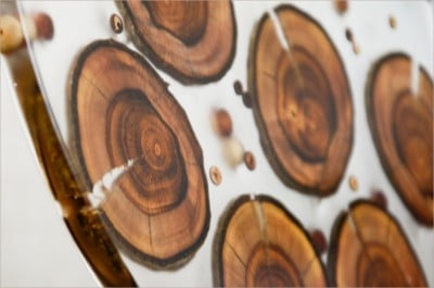 DIY-Naturdeko: Harzbild mit Holzeinschluss
