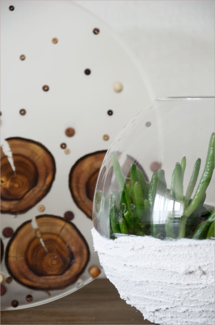 DIY-Naturdeko: Harzbild mit Holzeinschluss
