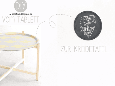 DIY // Vom Tablett zur Kreidetafel