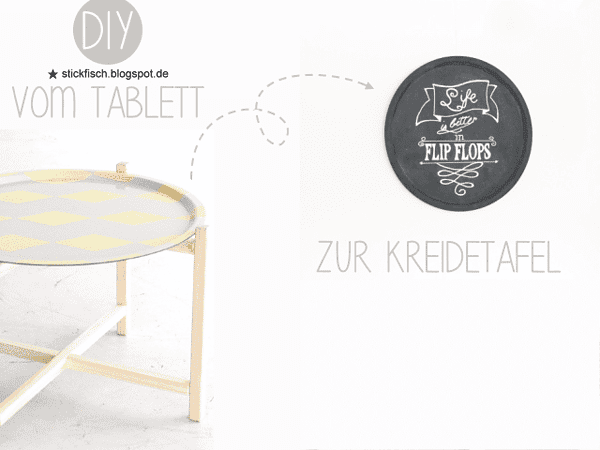 DIY // Vom Tablett zur Kreidetafel