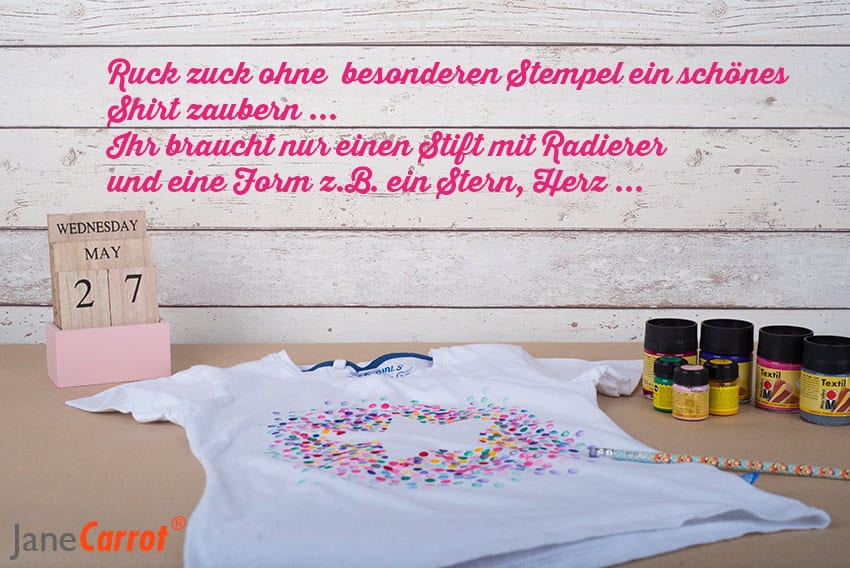 Heute stempeln wir ein T-Shirt schöner!