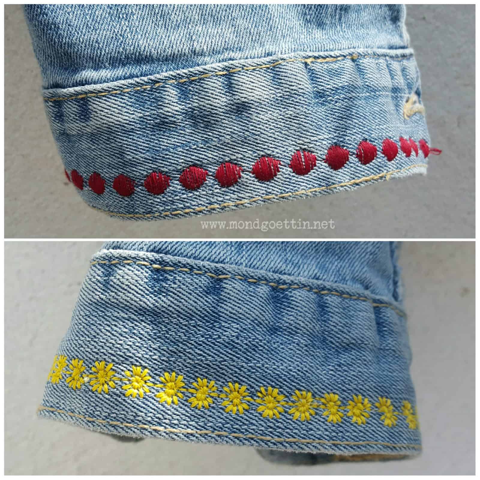 Jeansjacken upcycling