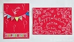 Lettering: Geburtstagskarte, Umschlag und Geschenk