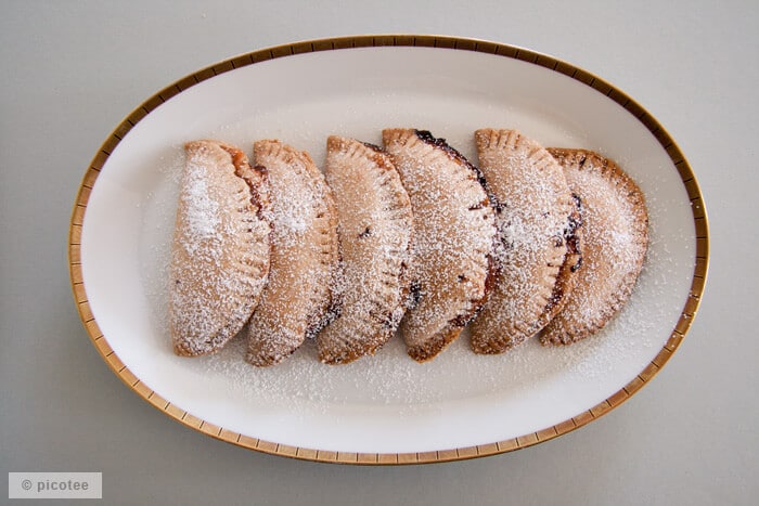 Rezept – Rhabarber Mürbeteig Taschen