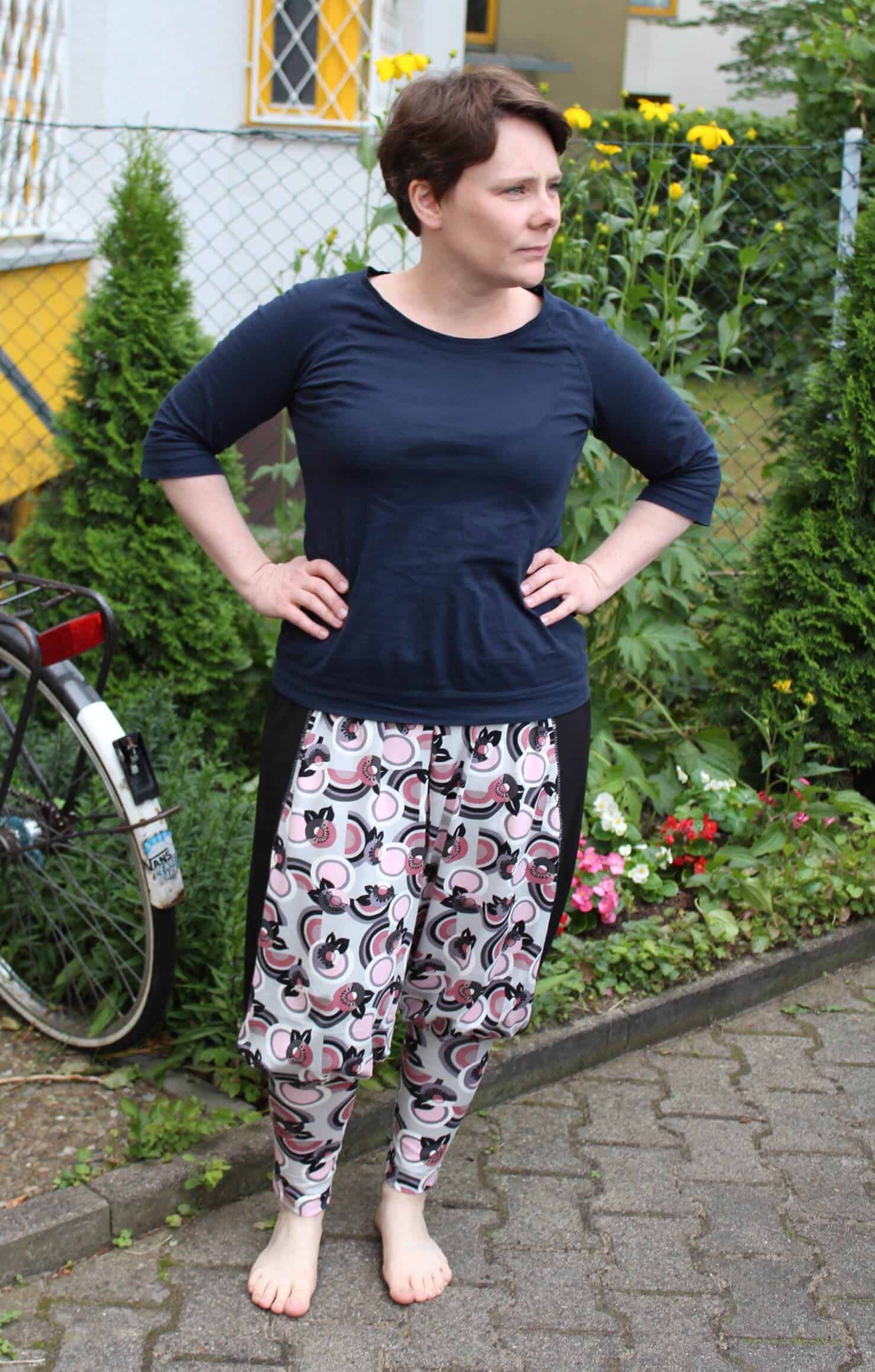 Sarihose mit langen Bündchen