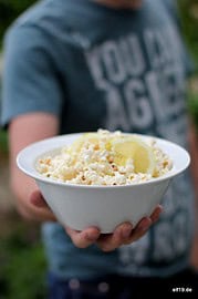 Lemon Popcorn mit weißer Schokolade