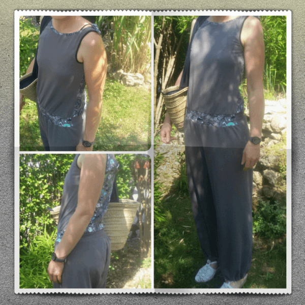 Sarihose als Jumpsuit