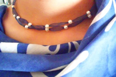 DIY feine Halskette mit Perlen