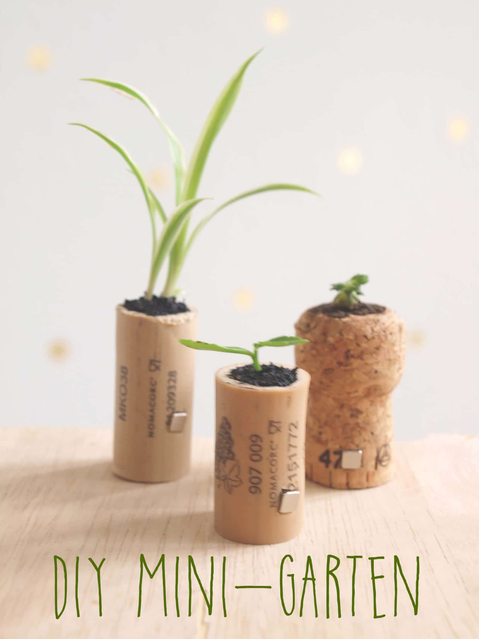 DIY Mini-Garten (Kork-Magnete)