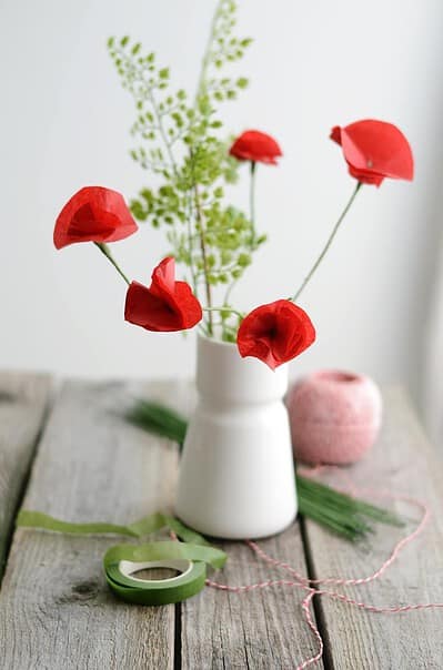 DIY: Klatschmohn aus Seidenpapier