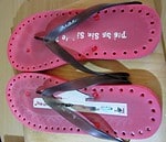 Flip-Flops umfunktioniert und Hütten-/Hausschuhe draus gemacht