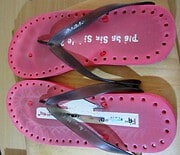 Flip-Flops umfunktioniert und Hütten-/Hausschuhe draus gemacht