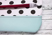 Fold Over Clutch mit Kunstleder