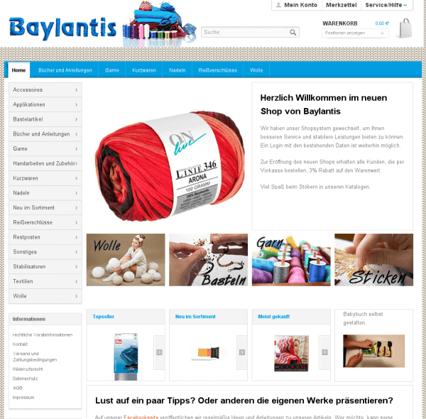 Baylantis – Alles für Hobby und Handarbeiten