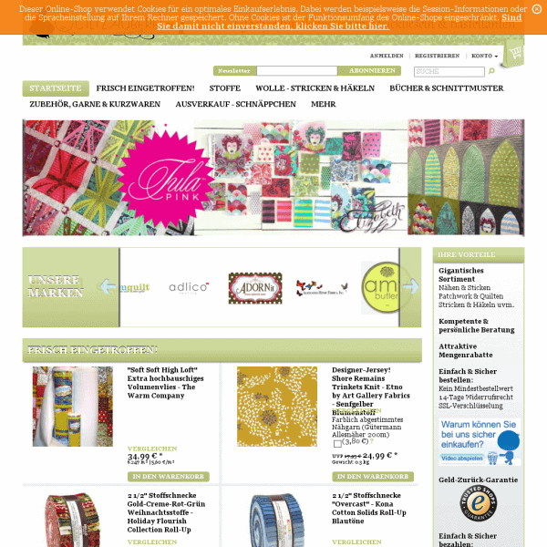 Quiltzauberei.de – Lifestyle für Nähwittchen, Stricklieseln & Basteltanten