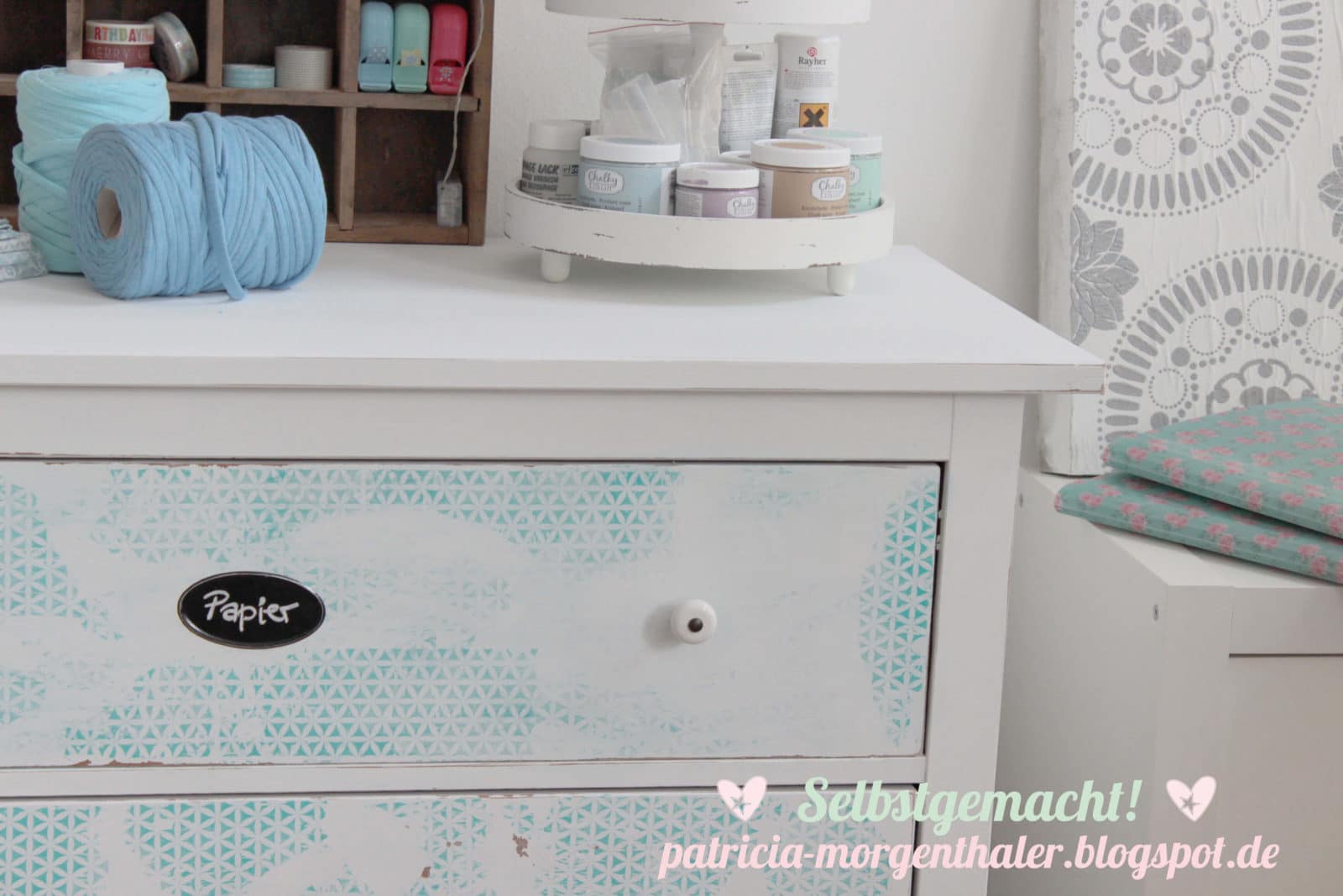 IKEA-Kommode im Shabby Stil