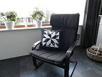 Patchwork Sternkissen – Lone Star black and white