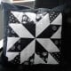 Patchwork Sternkissen - Lone Star black and white