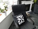 Patchwork Sternkissen – Lone Star black and white