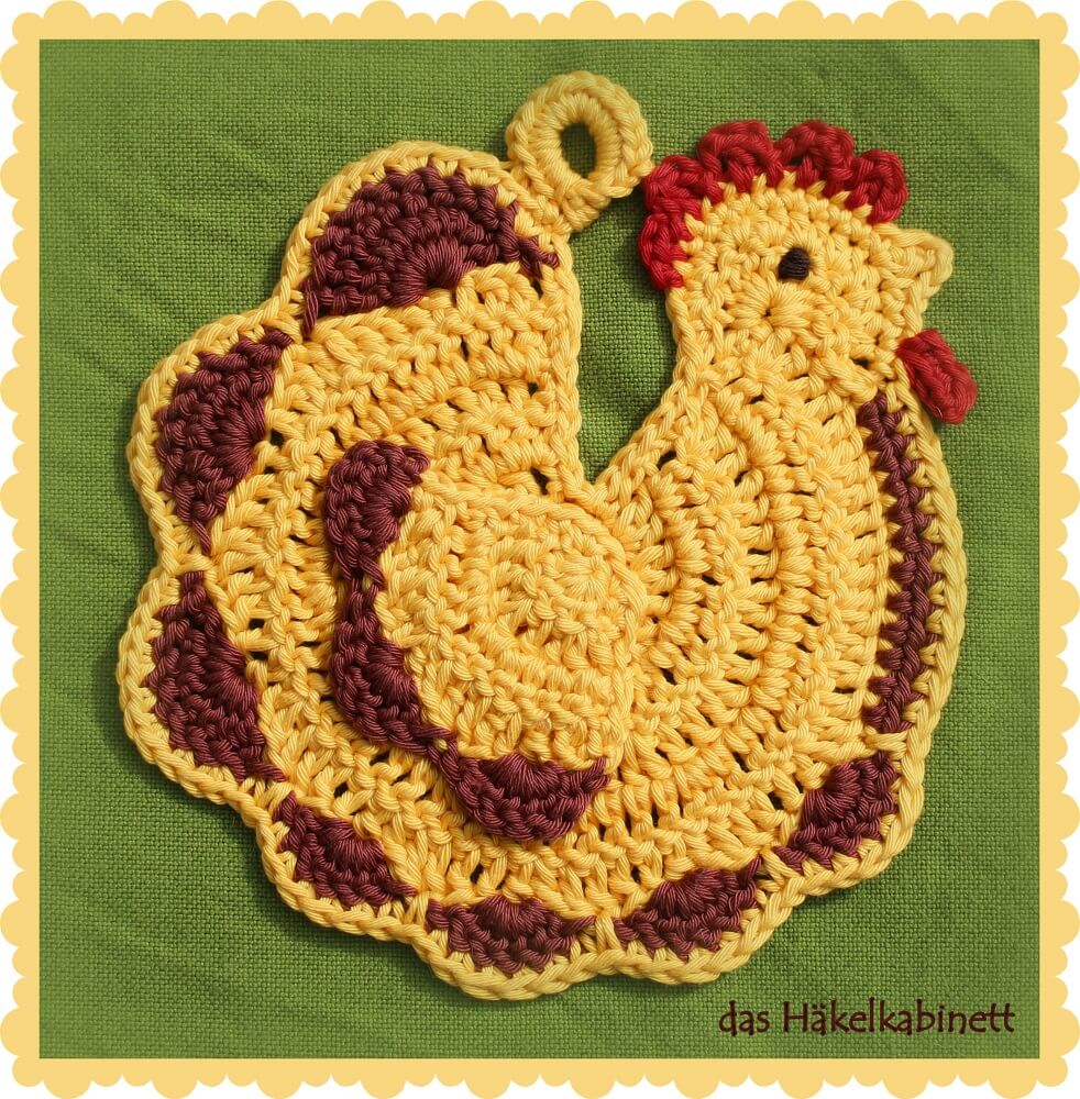 Topflappen „Flotte Henne“