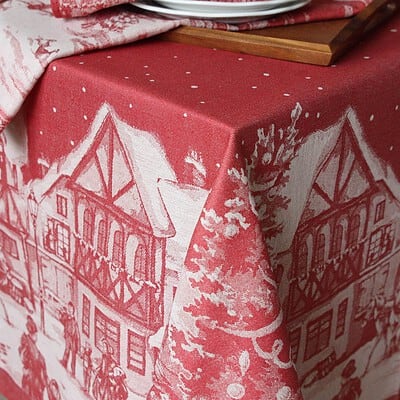 Leinen Tischdecke Jacquard Weihnachten