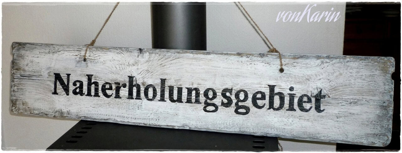 Holzschild für den Sommergarten