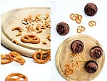 Schoko-Brezel-Cupcakes mit Diamant Moussezauber “Joghurt” Topping