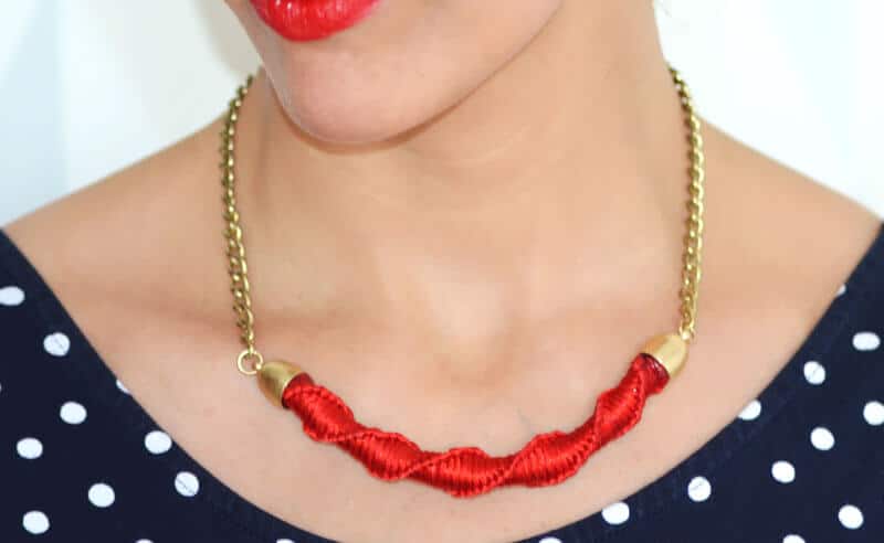 DIY | Makramee Halskette in knallrot