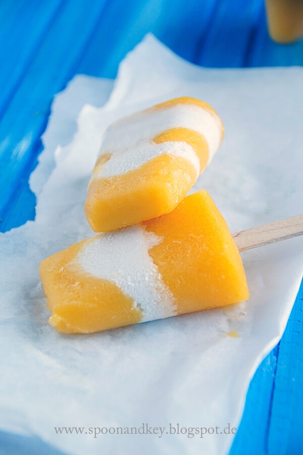 Eis am Stiel: Pfirsich-Joghurt Popsicles - HANDMADE Kultur