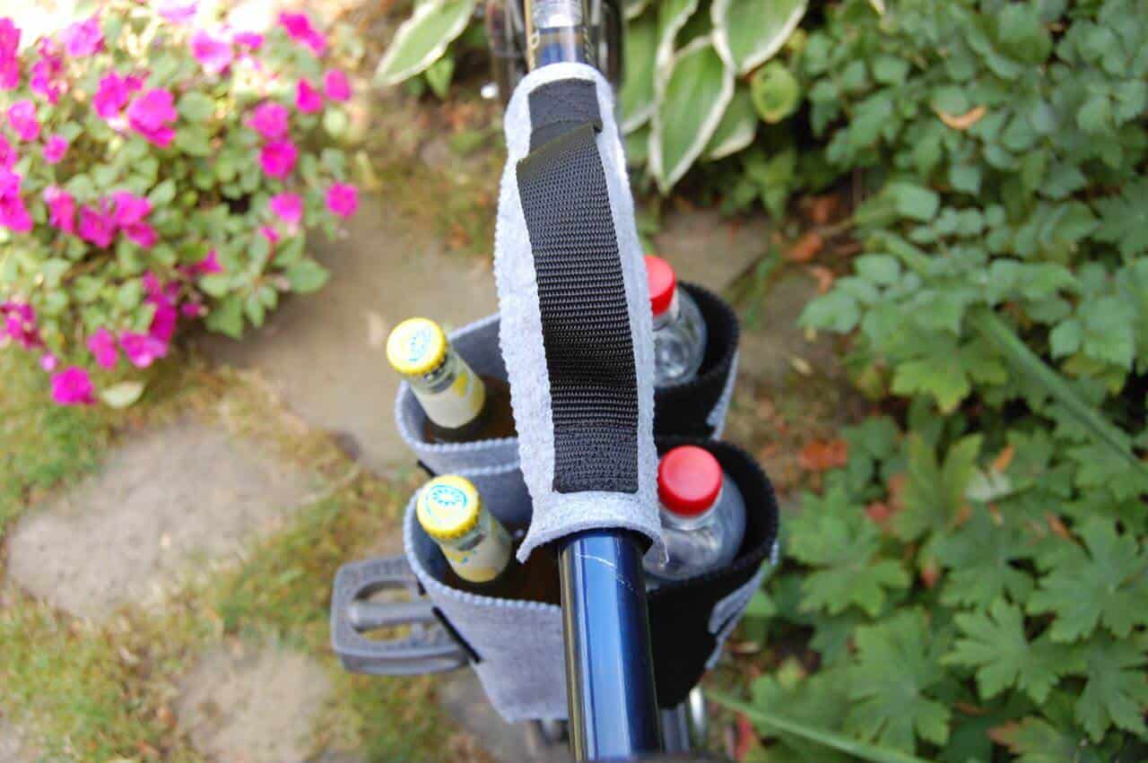 Fahrradtasche für 4 Flaschen aus Filz mit Anleitung