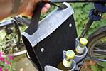 Fahrradtasche für 4 Flaschen aus Filz mit Anleitung