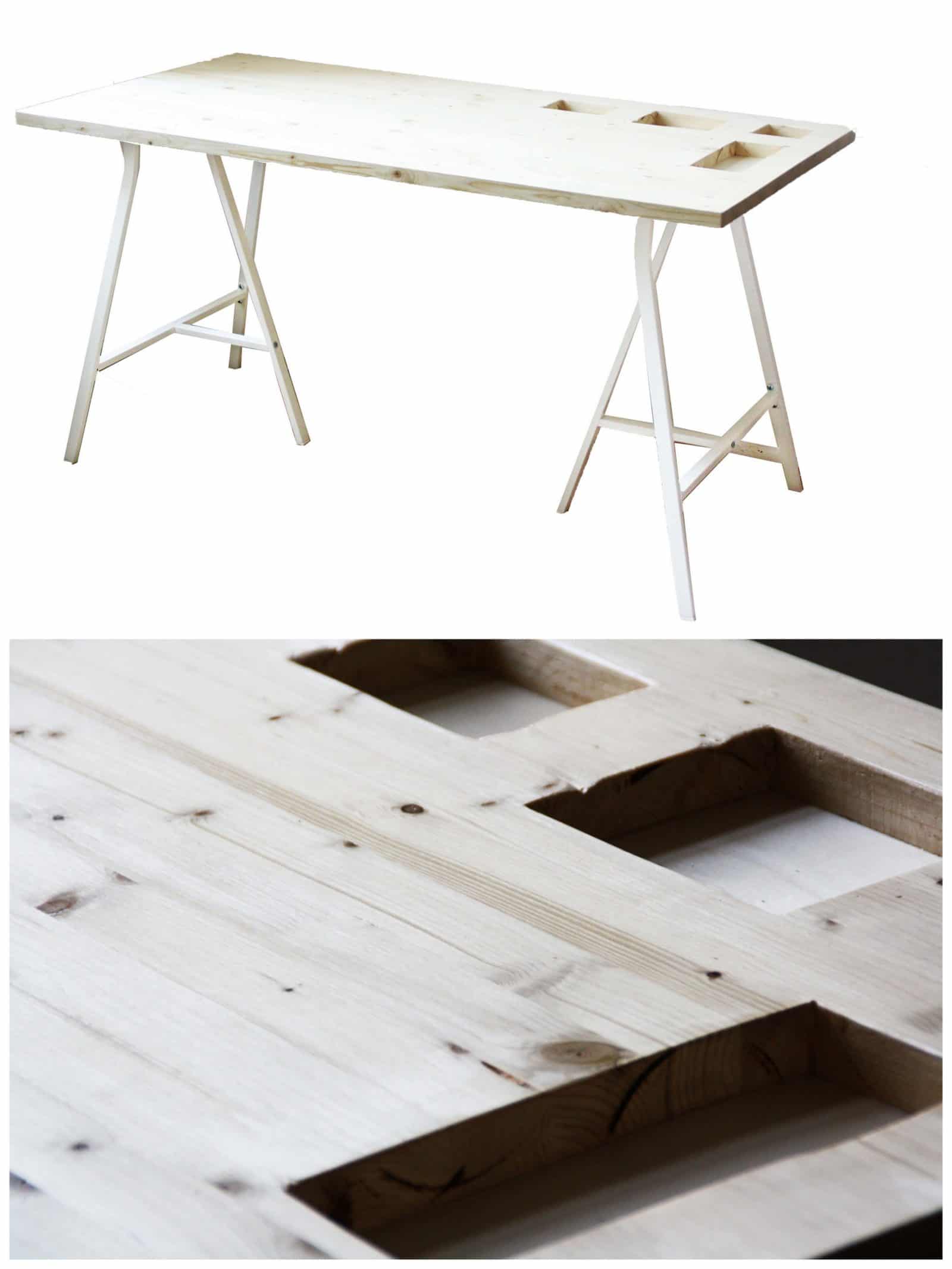 DIY storage desk