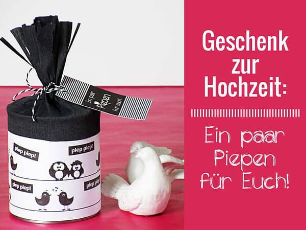 Geldgeschenke zur Hochzeit verpacken - Zum Piepen!