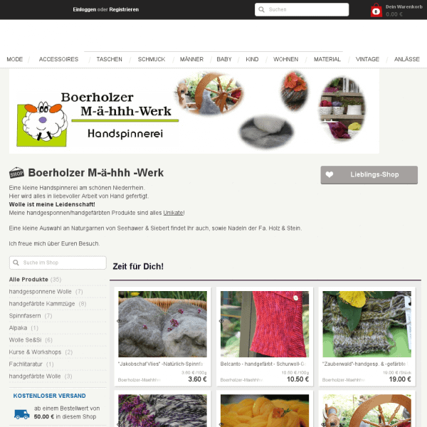Willkommen – Boerholzer Mähhhwerk Handspinnerei