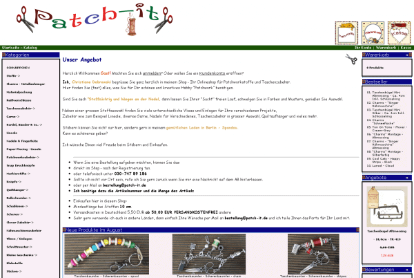 Patchworkstoffe und vieles mehr