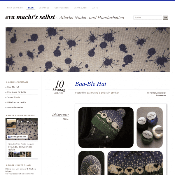 eva macht’s selbst | Allerlei Nadel- und Handarbeiten