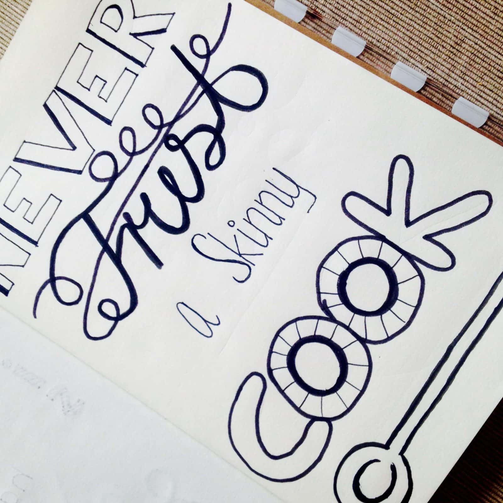 Die Zeichen der Zeit…Handlettering und die Küchenuhr