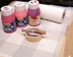 Stoffdruck mit Schablone: Tischwäsche-Upcycling