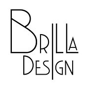 Kreatives Logo von Brilla Design, spezialisiert auf handgefertigte kreative Produkte und Designkunst für individuelle Dekorationen.