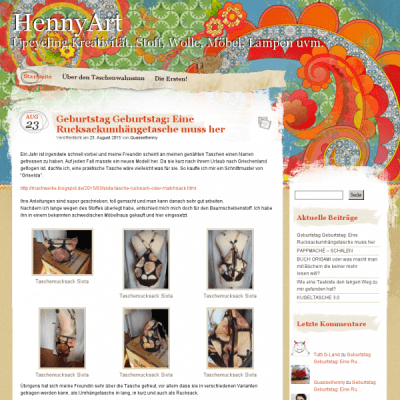 HennyArt | Upcycling,Kreativität, Stoff, Wolle, Möbel, Lampen uvm.