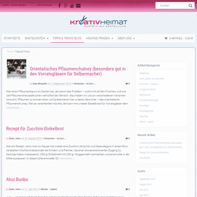 Tipps & Tricks - Kreativheimat