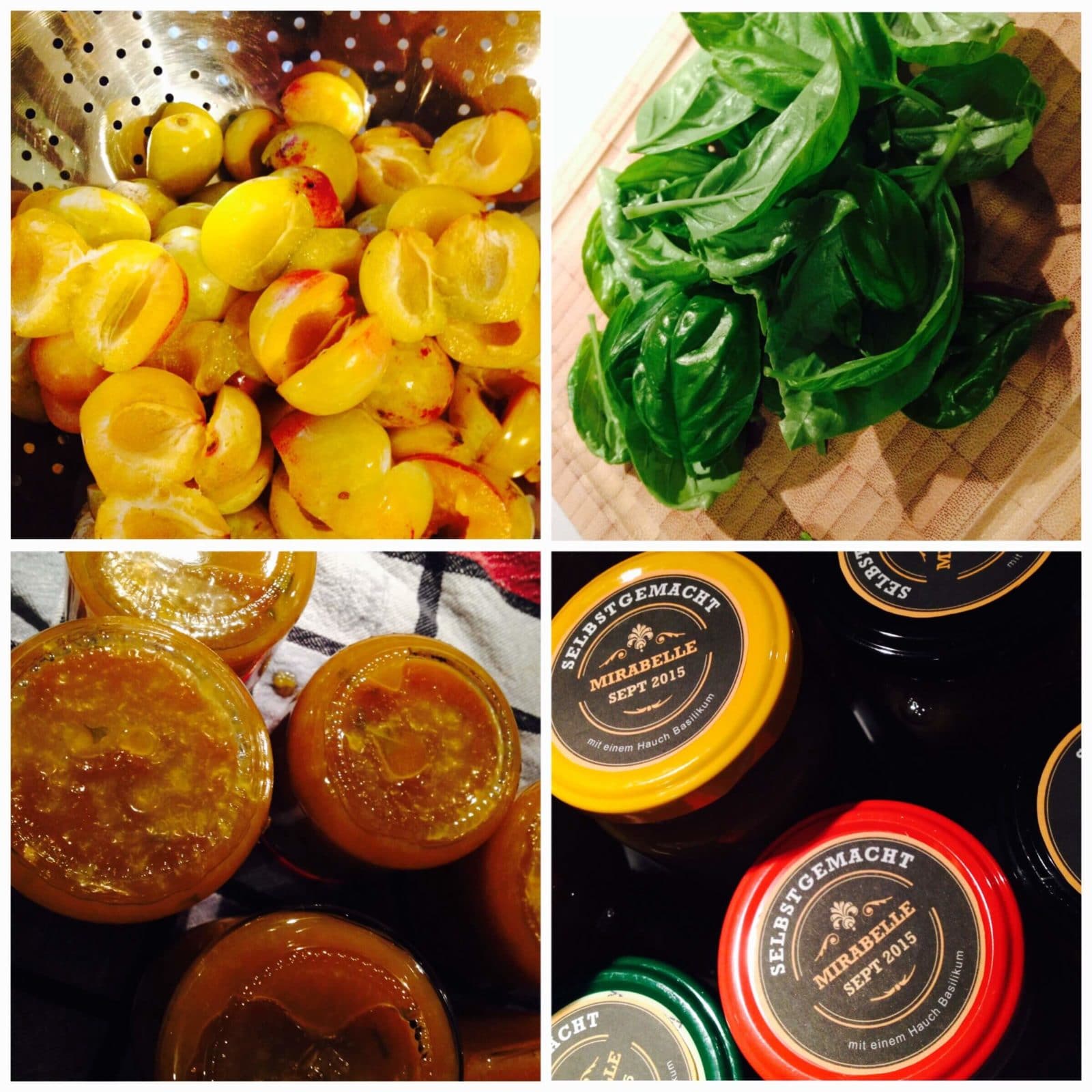 Marmelade plus X…heute: Mirabelle mit Basilikum