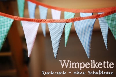 Wimpelkette  - mit diesem Trick geht's ohne Schablone oder Winkelmessen